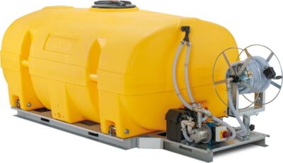 Mobilní zavlažovací systém BWS 130-PE s elektrickým čerpadlem 12V, bez vlnolamu – objem 600 litrů